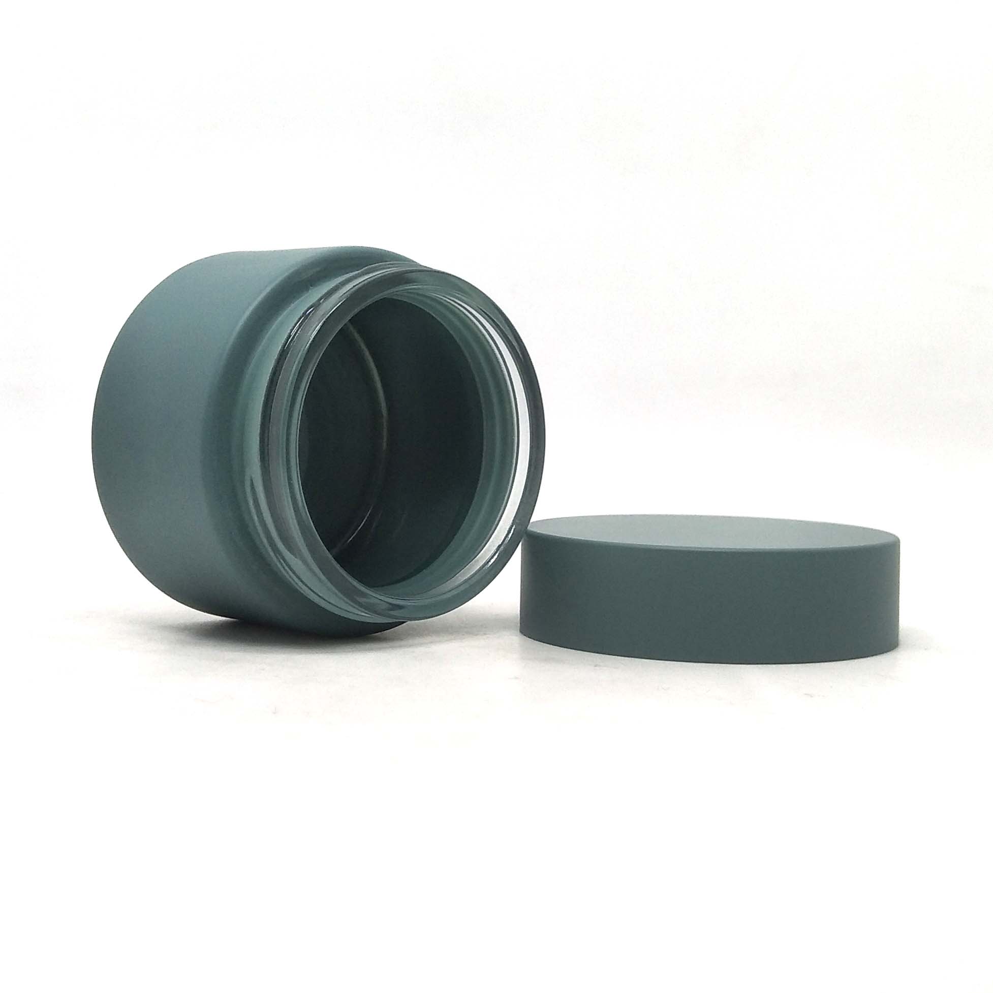 30g 50g 2oz Blue Cosmetic empty glass jar for skin care cream