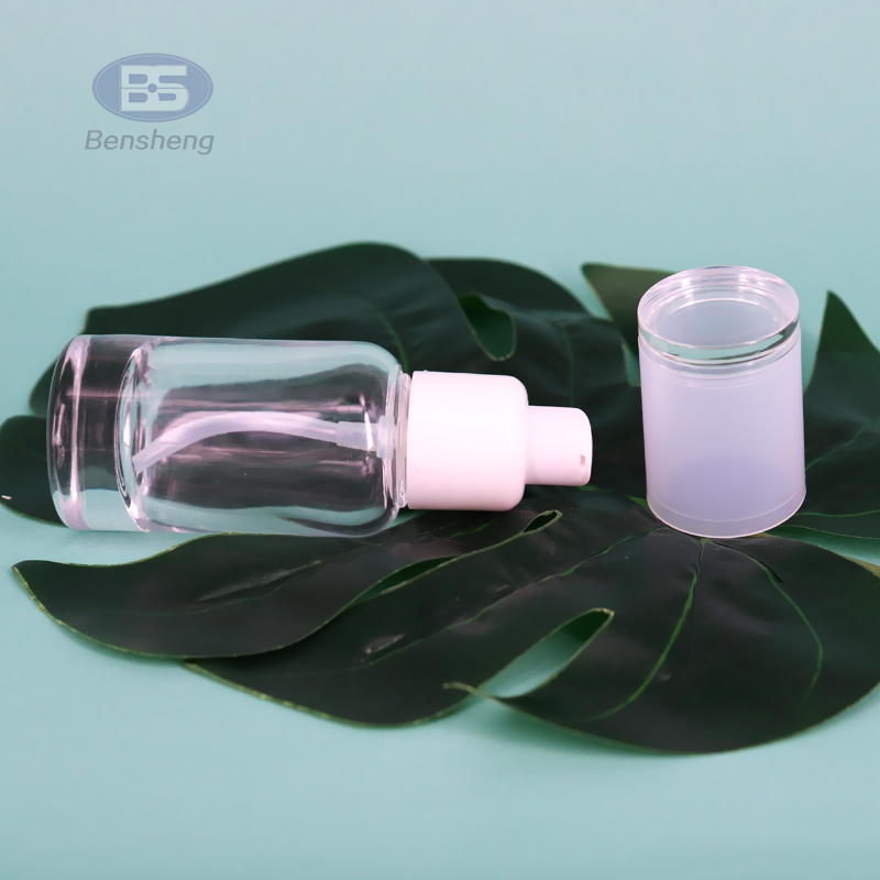 30g 50g 30ml 40ml 50ml 60ml 80ml 100ml 120ml Cosmetic Set Bottles Face Cream Glass Jar Body Oil Container with Lotion Pump Cap