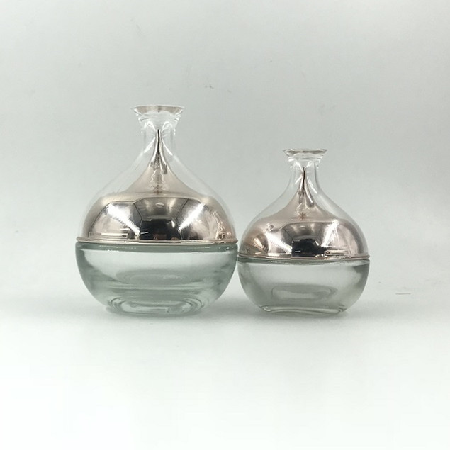 30g 50g 40ml 100ml 120ml Luxury Packaging Blue Color Empty Cosmetic Sets Spray Glass Bottle With Pump