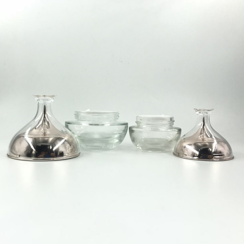 30g 50g 40ml 100ml 120ml Luxury Packaging Blue Color Empty Cosmetic Sets Spray Glass Bottle With Pump