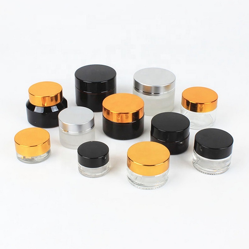 30g 50g 60g 100g Cosmetics Packaging Bamboo Lid Face Cream Amber Glass Jar