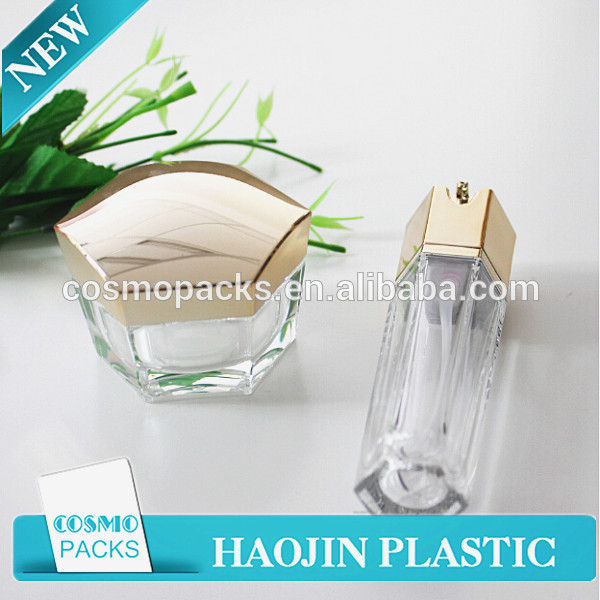 30g 50g 60g 80g square Cream Jar luxury empty plastic jars cosmetics acrylic jar