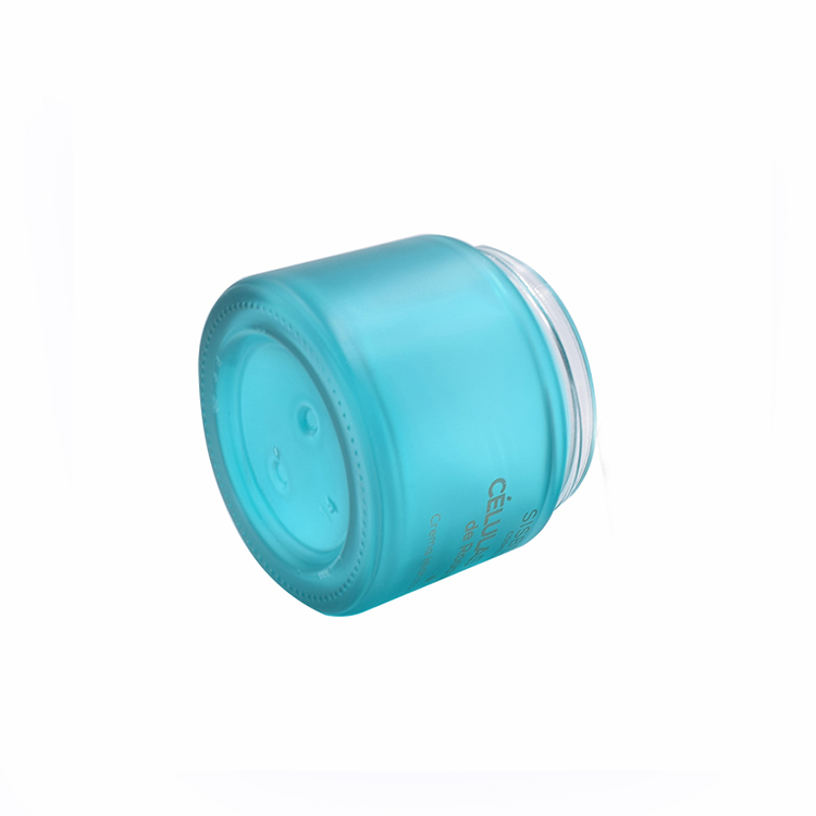 30g 50g 60g custom cosmetic glass jar cosmetics glass jar with silver lid