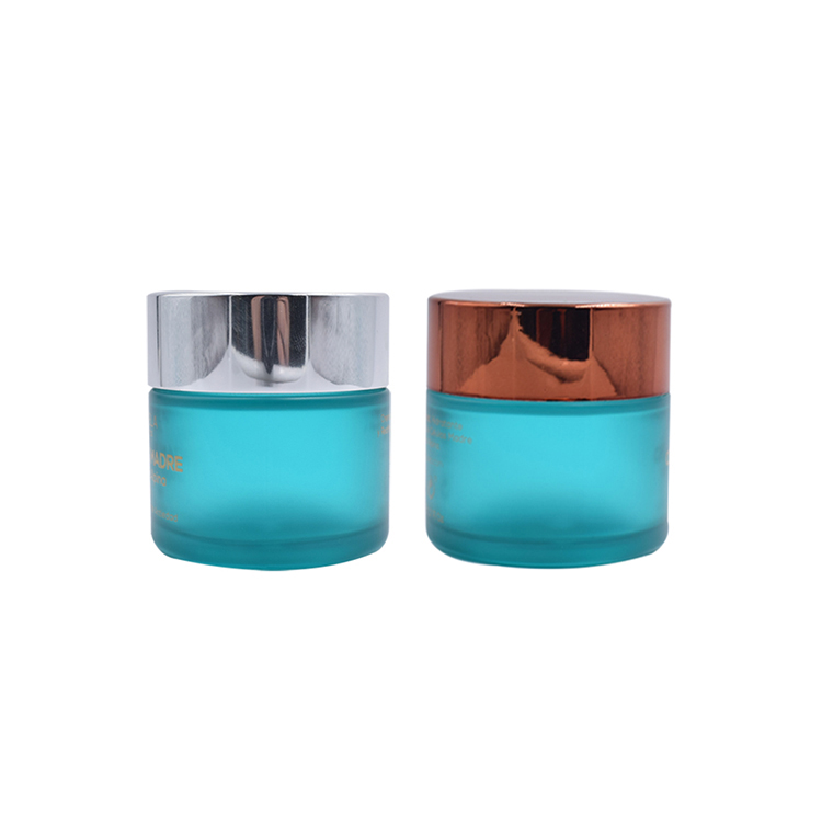 30g 50g 60g custom cosmetic glass jar cosmetics glass jar with silver lid