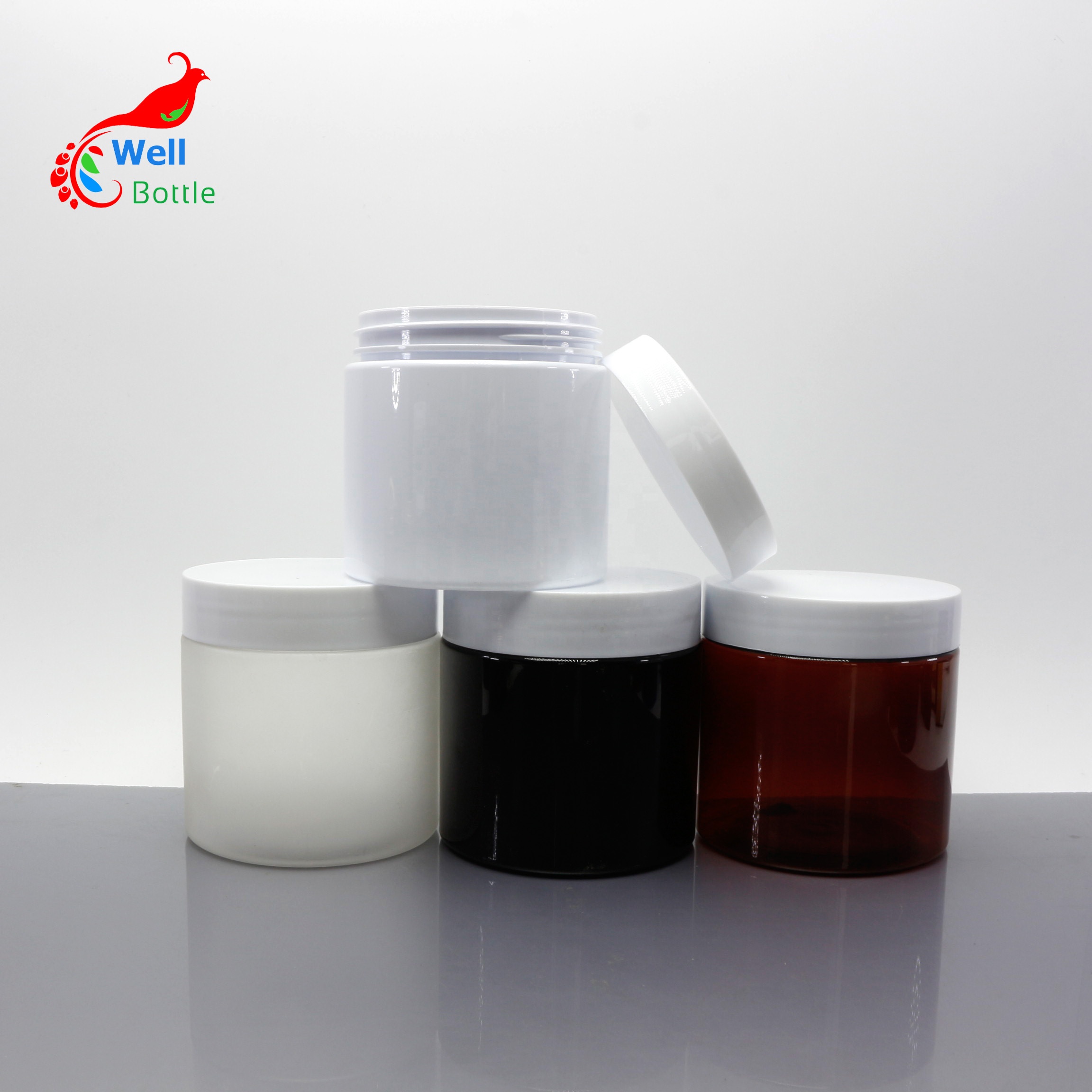 30g 50g 80g 100g 120g 150g 200g 300g 500g PET food container face cream body butter jars plastic cream jar for cosmetics PJ-074C