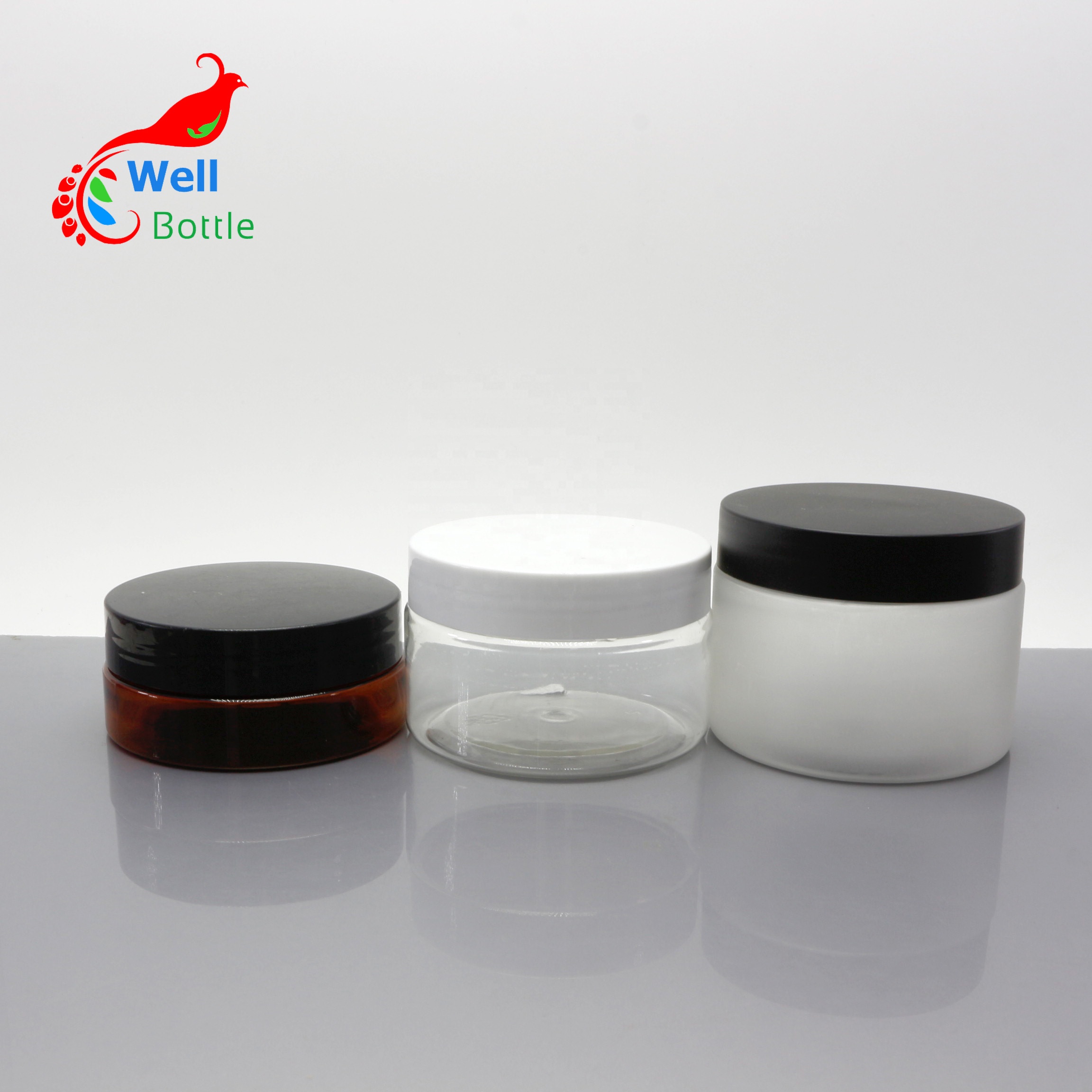 30g 50g 80g 100g 120g 150g 200g 300g 500g PET food container face cream body butter jars plastic cream jar for cosmetics PJ-074C