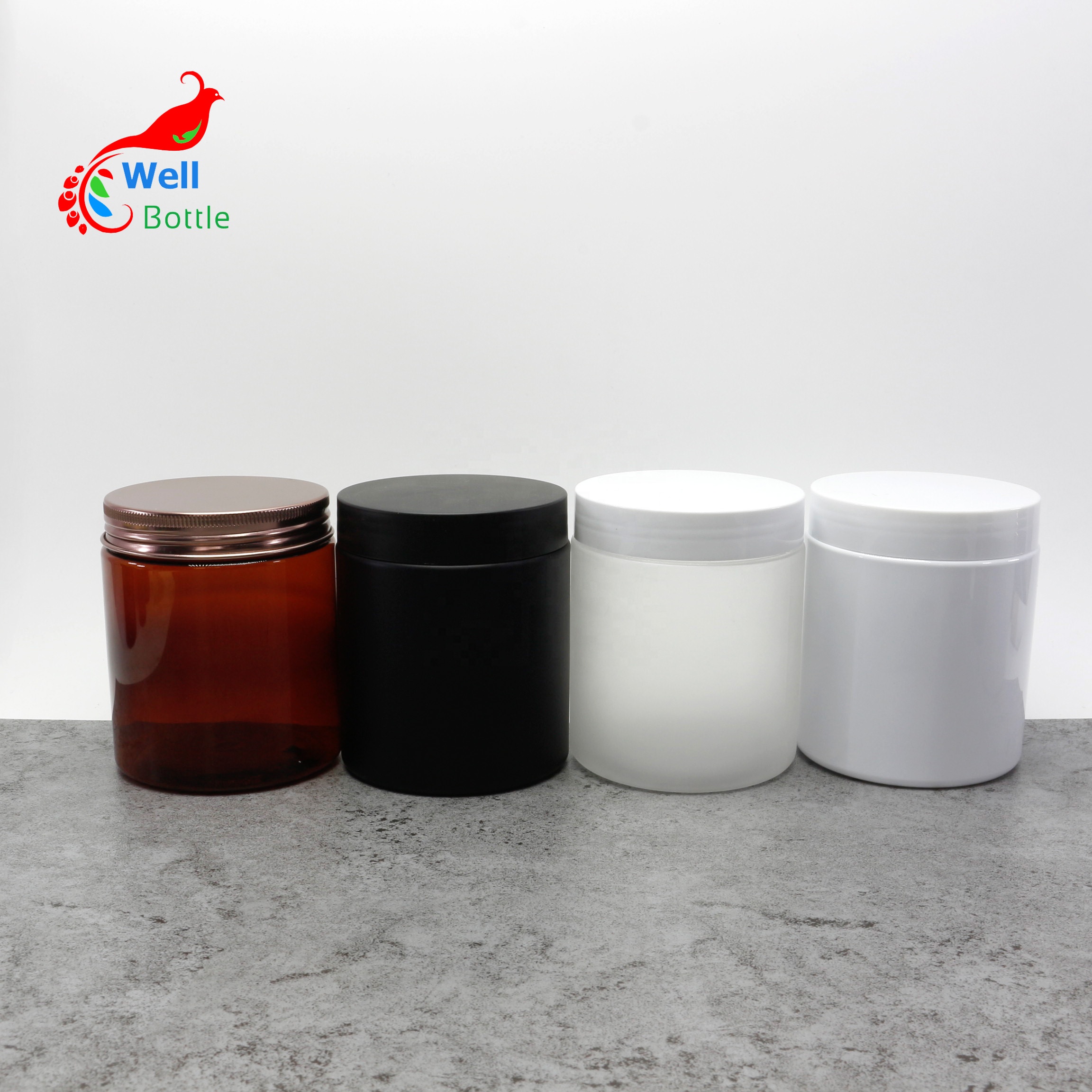 30g 50g 80g 100g 120g 150g 200g 300g 500g PET food container face cream body butter jars plastic cream jar for cosmetics PJ-074C