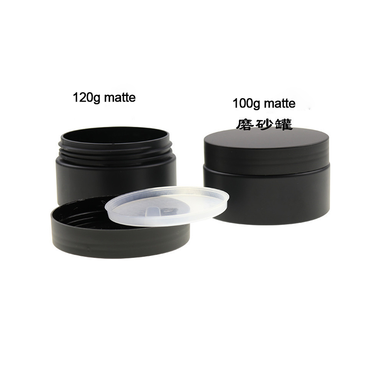 30g 50g 80g 100g 120g 150g 250g 8 oz 250ml 30ml 50ml 80ml 100ml round shape PET black plastic cosmetic jar containers with lid