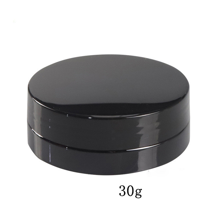 30g 50g 80g 100g 120g 150g 250g 8 oz 250ml 30ml 50ml 80ml 100ml round shape PET black plastic cosmetic jar containers with lid