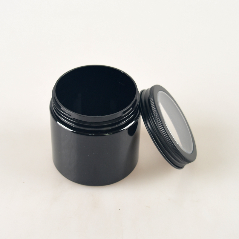 30g 50g 80g 100g 200g 250g PET Material Plastic Skincare Cream Jar Round Shape Cosmetic Jar with Aluminum Cap