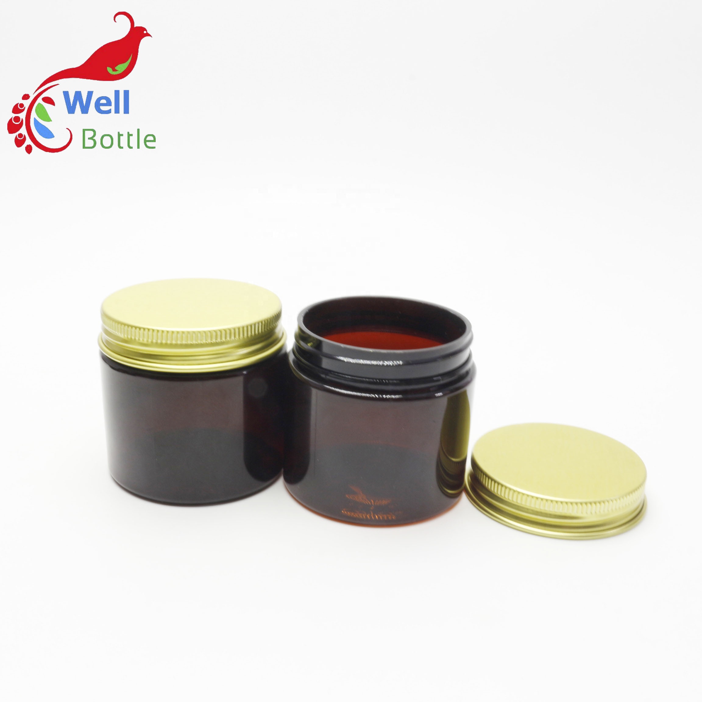 30g 50g 80g 100ml 120g 150g 250g 300g 500g 200g clear black blue amber 100 gram amber pet plastic jars PL-284K