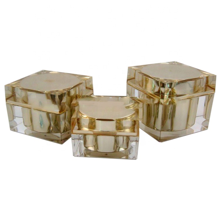 30g 50g 80g Luxury Transparent Acrylic Pot Packaging Cream Jar For Cosmetic