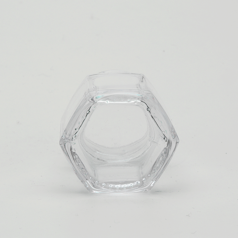 30g 50g 80g Matte square shape color customized cosmetic clear glass jar for eye cream