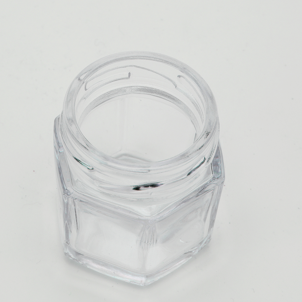 30g 50g 80g Matte square shape color customized cosmetic clear glass jar for eye cream