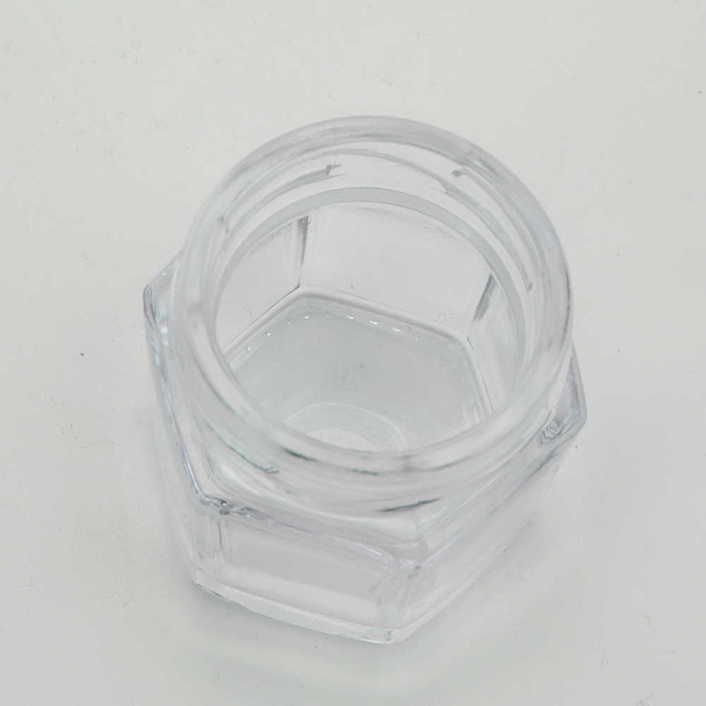 30g 50g 80g Matte square shape color customized cosmetic clear glass jar for eye cream