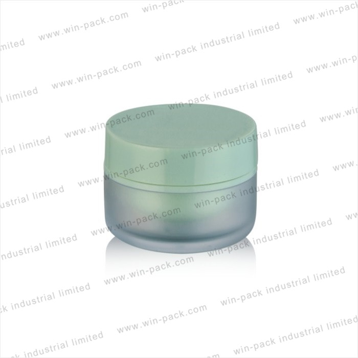 30g 50g 80g green plastic cosmetic packaging lotion cream jar with pp gasket