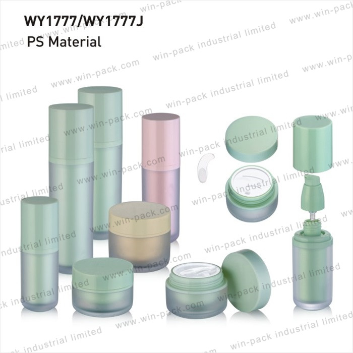 30g 50g 80g green plastic cosmetic packaging lotion cream jar with pp gasket