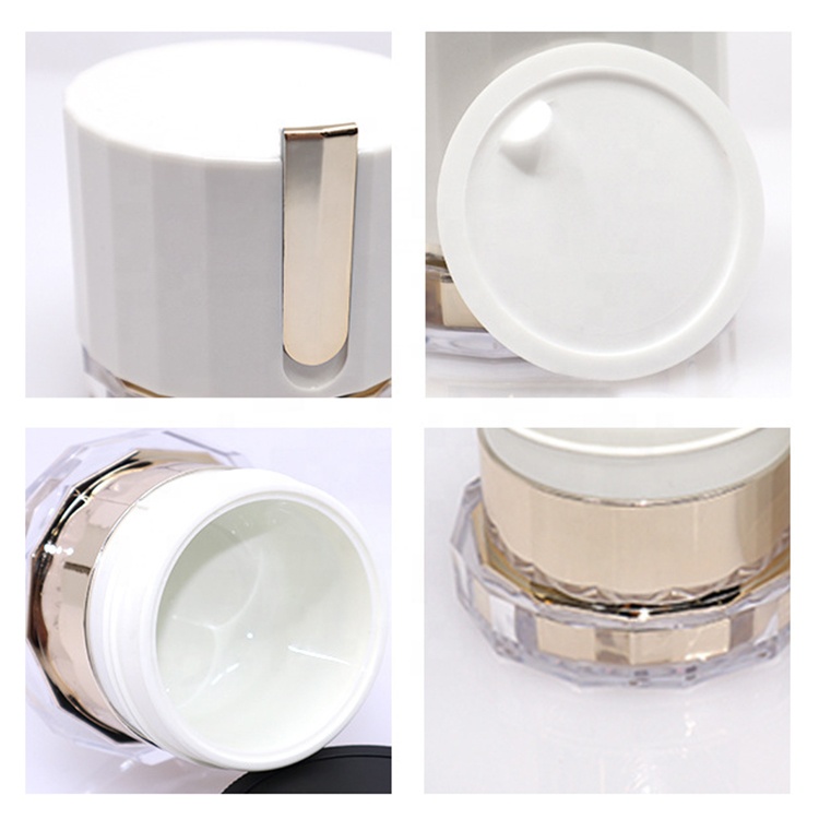 30g 50g Acrylic Cosmetic Bottles With Screw Lid and PP Liner-Travel Acrylic Cream Jar Pot Face Cream Container Packaging