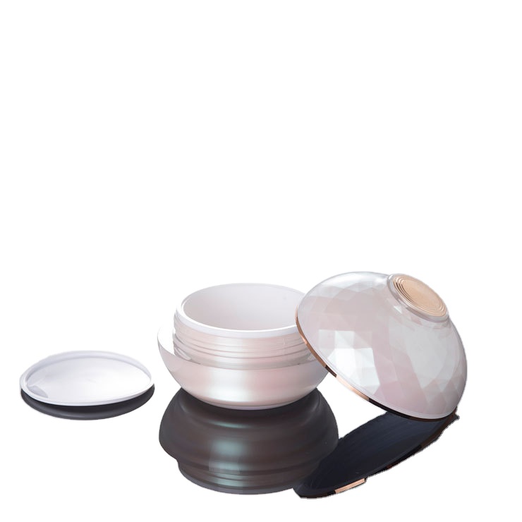 30g 50g Beautiful Design White Acrylic Cream Jar For Cosmetic Products