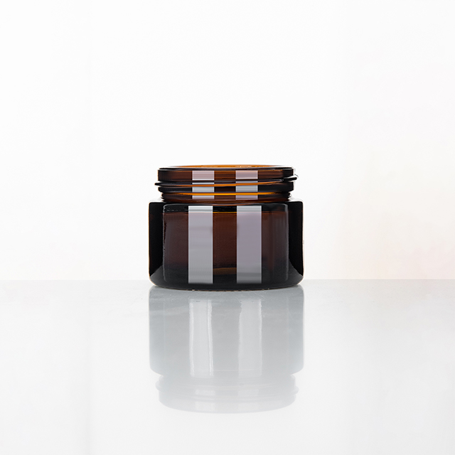 30g 50g Cosmetic Cream Skin Care Cream Amber green Blue Black Clear glass Jar With Black Lid