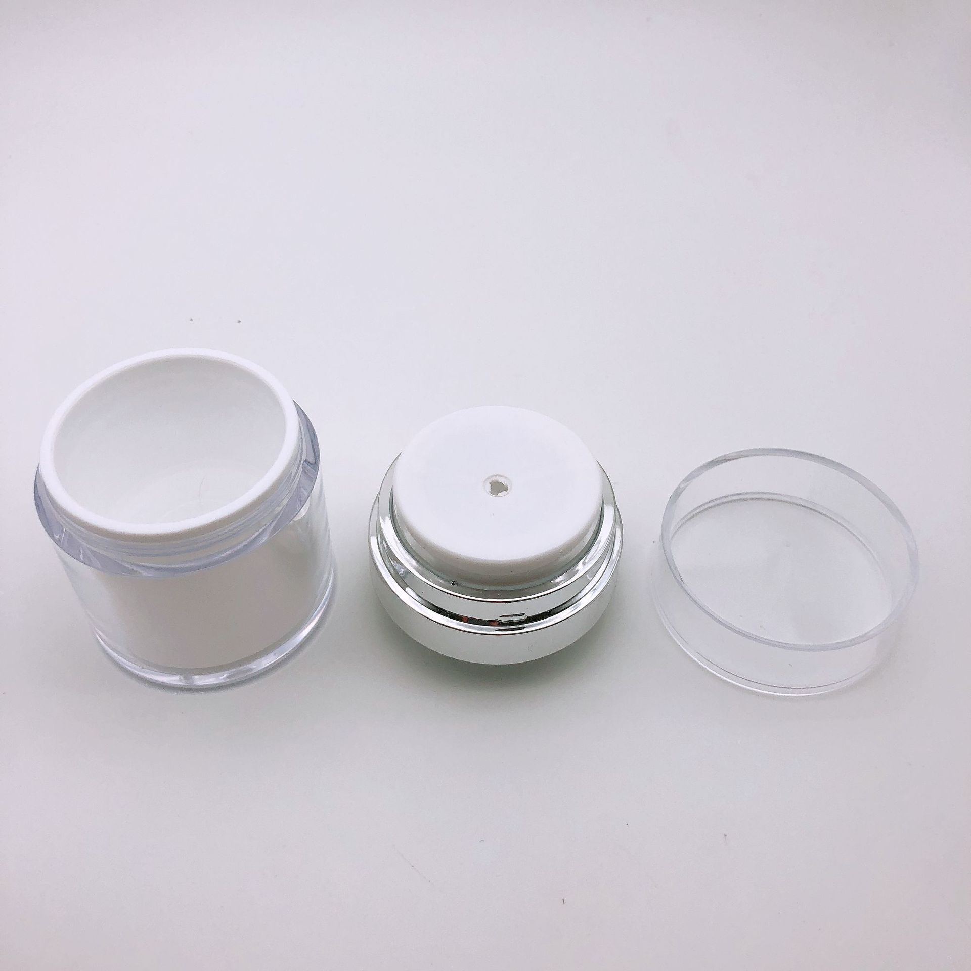 30g 50g Cosmetic Jars Plastic Squeeze Bottles Empty Cosmetic Airless Cream Jars