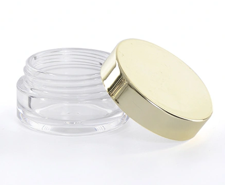 30g 50g Cosmetic Skin Care glass Cream Jar with Golden Aluminum lid