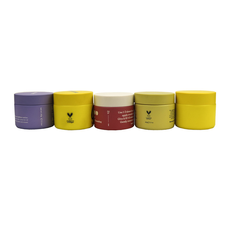30g 50g Custom white opal glass cosmetic skincare packaging jar containers 1oz 1.7oz