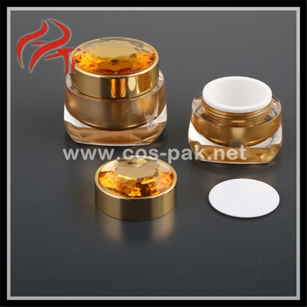 30g 50g Diamond shape acrylic cosmetics empty cream jar cosmetic cream ntainer jar