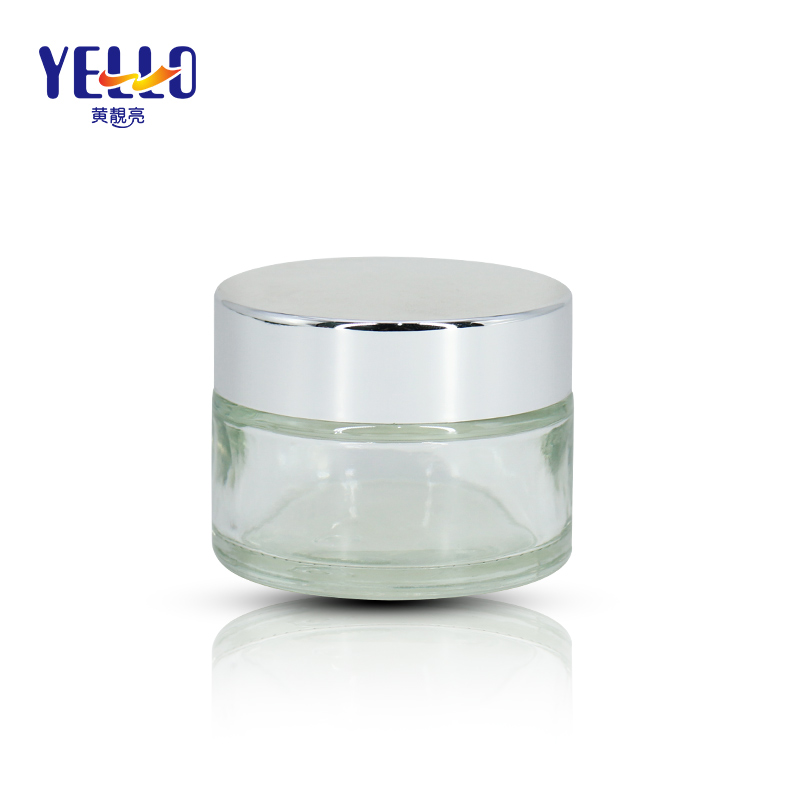 30g 50g Empty Clear Glass Empty Cream Jar Cosmetic Packaging