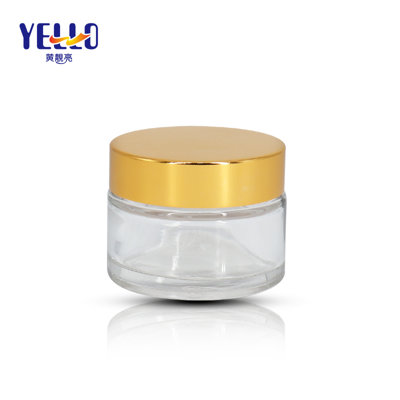 30g 50g Empty Clear Glass Empty Cream Jar Cosmetic Packaging