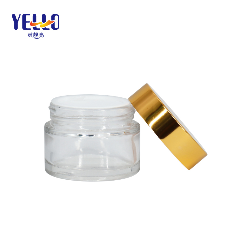 30g 50g Empty Clear Glass Empty Cream Jar Cosmetic Packaging