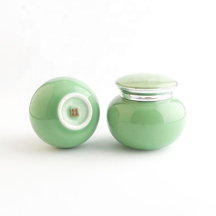 30g 50g Empty Round Ceramic Airless Cosmetic Container Face Cream Glass Jar