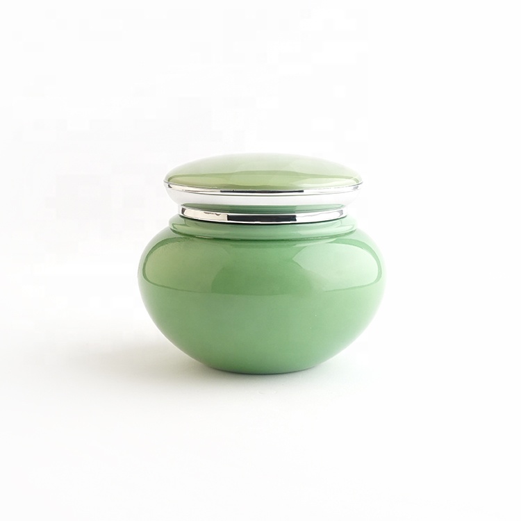 30g 50g Empty Round Ceramic Airless Cosmetic Container Face Cream Glass Jar