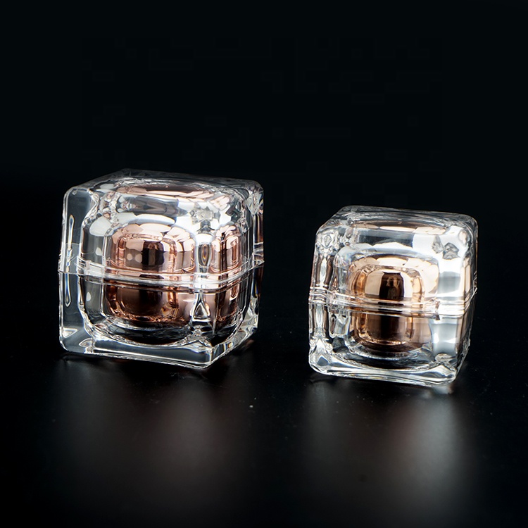 30g 50g Hot sale quality acrylic rose golden cream jar containers