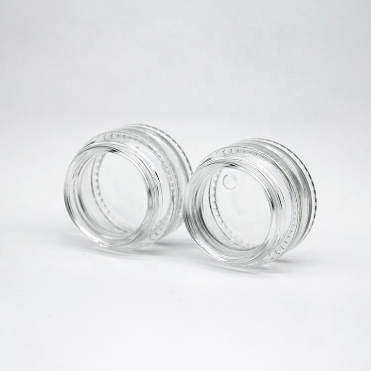 30g 50g Luxury Empty OEM Cosmetic Containers Packaging Bottle Glass Cream Jar With Gold Lid