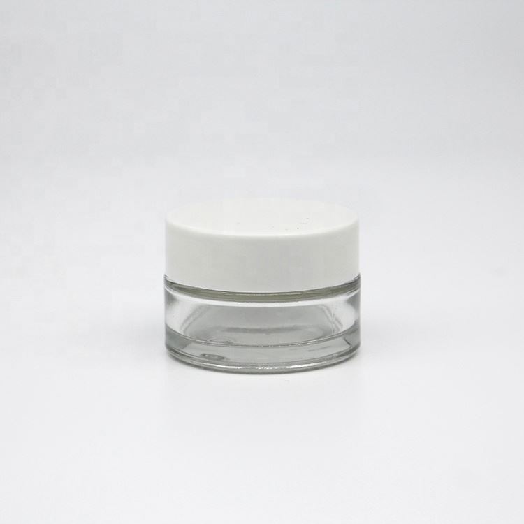 30g 50g Luxury Empty OEM Cosmetic Containers Packaging Bottle Glass Cream Jar With Gold Lid