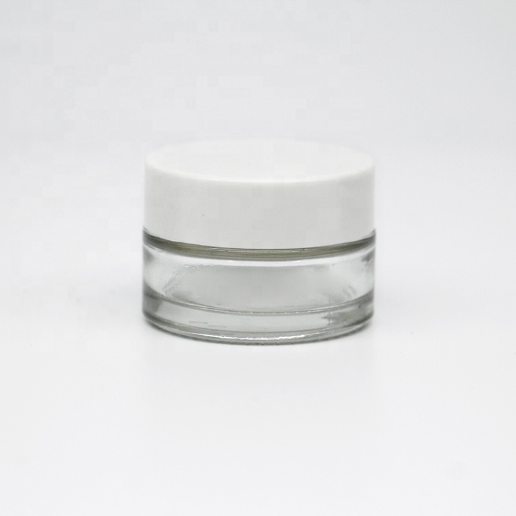 30g 50g Luxury Empty OEM Cosmetic Containers Packaging Bottle Glass Cream Jar With Gold Lid