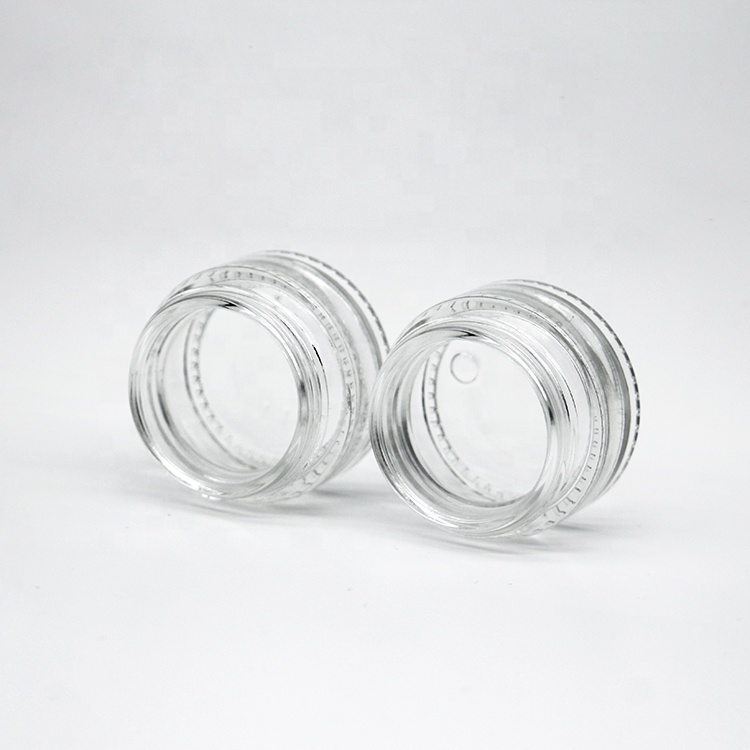 30g 50g Luxury Empty OEM Cosmetic Containers Packaging Bottle Glass Cream Jar With Gold Lid