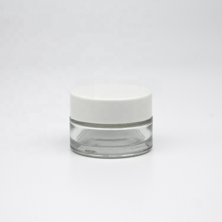 30g 50g Luxury Empty OEM Cosmetic Containers Packaging Bottle Glass Cream Jar With Gold Lid