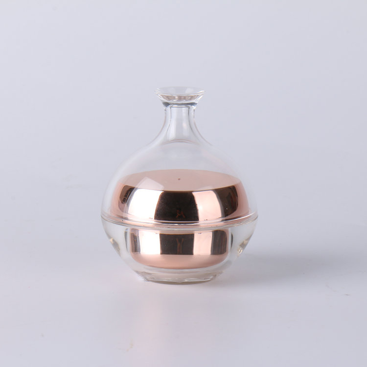 30g 50g Pink Pear Shape Cosmetic Cosmetic Acrylic Cream Jar With Pink Lids