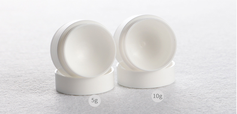 30g 50g Plastic PP White Cosmetic cream Jars
