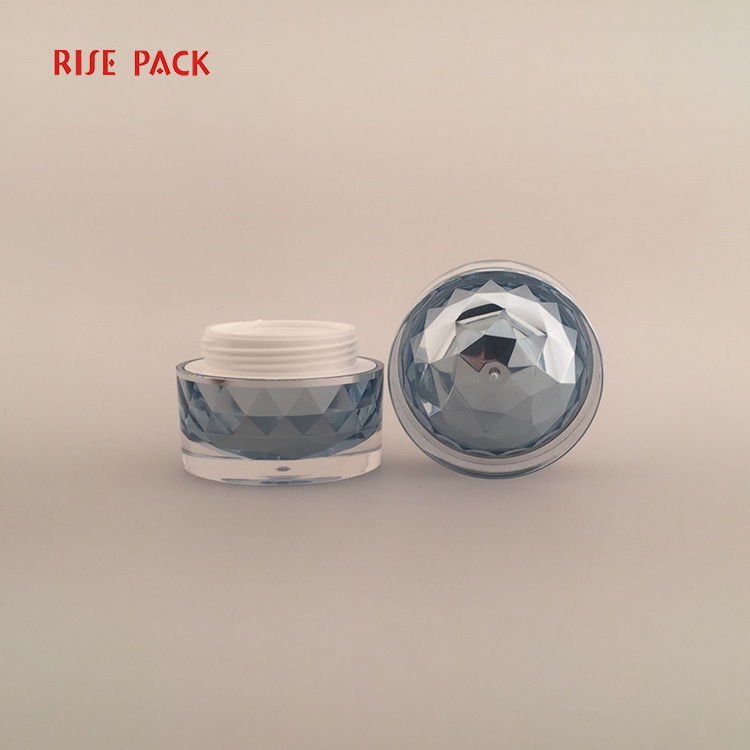 30g 50g Plastic purple cosmetic whitening cream jar acrylic straight round shape jar