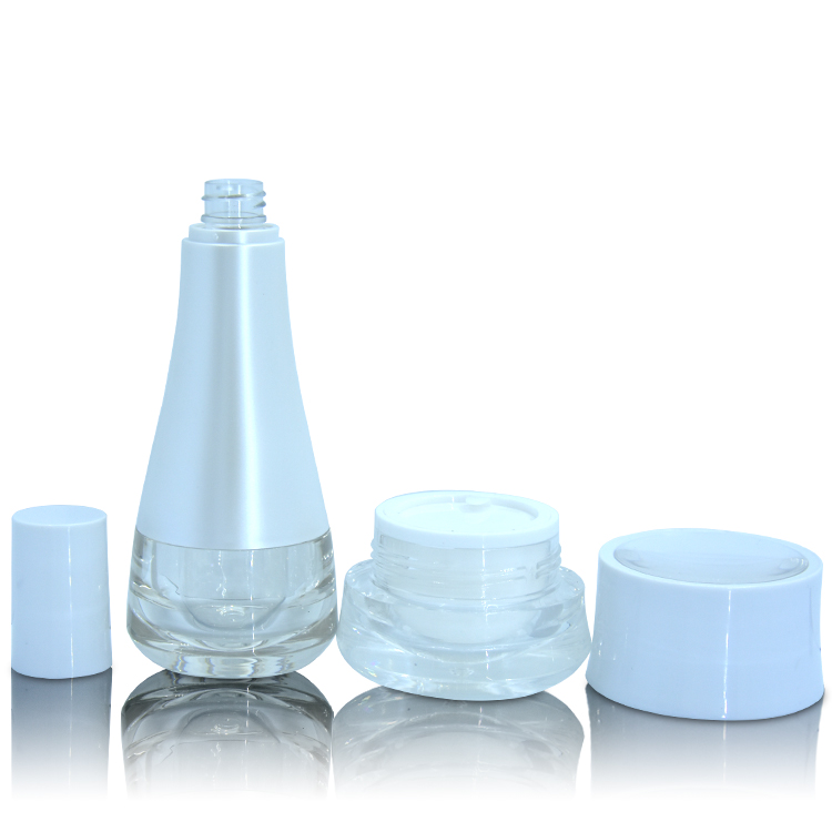 30g 50g Pretty High End Acrylic Plastic Skin Care Cream Jar With Screw Cap For Cosmetic Packaging