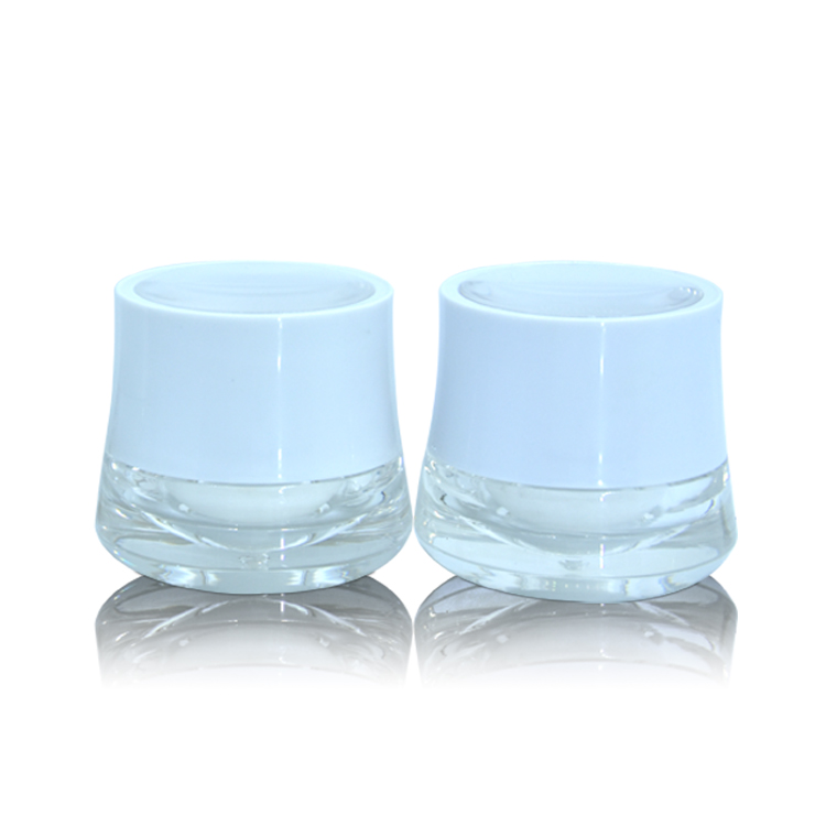 30g 50g Pretty High End Acrylic Plastic Skin Care Cream Jar With Screw Cap For Cosmetic Packaging
