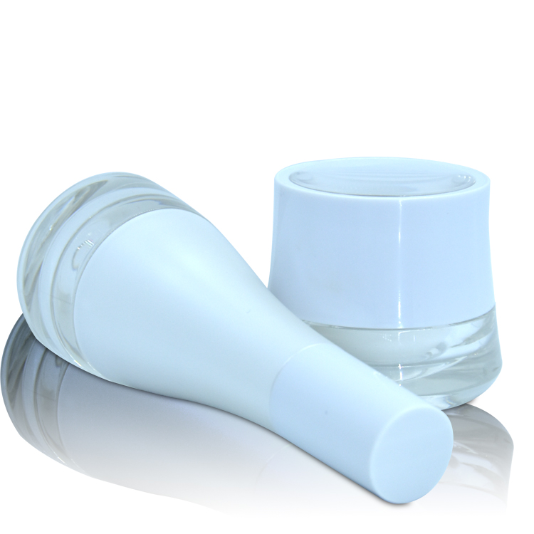 30g 50g Pretty High End Acrylic Plastic Skin Care Cream Jar With Screw Cap For Cosmetic Packaging