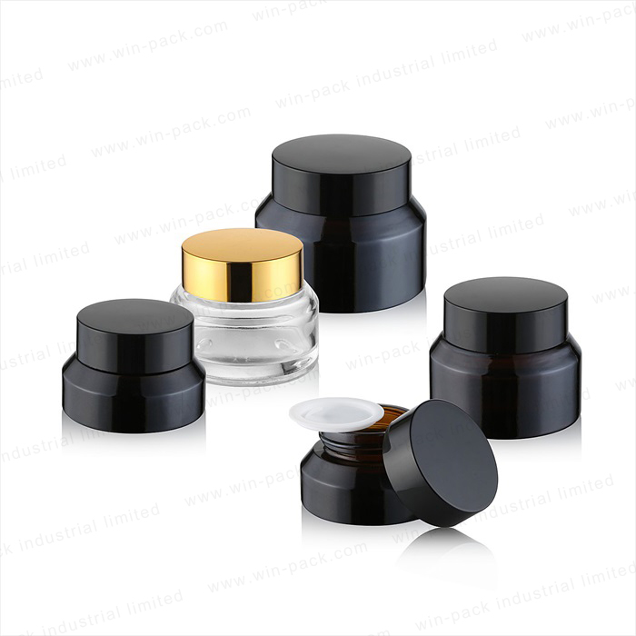 30g 50g Small glass skincare jars concentrate containers cosmetic with lids for creams
