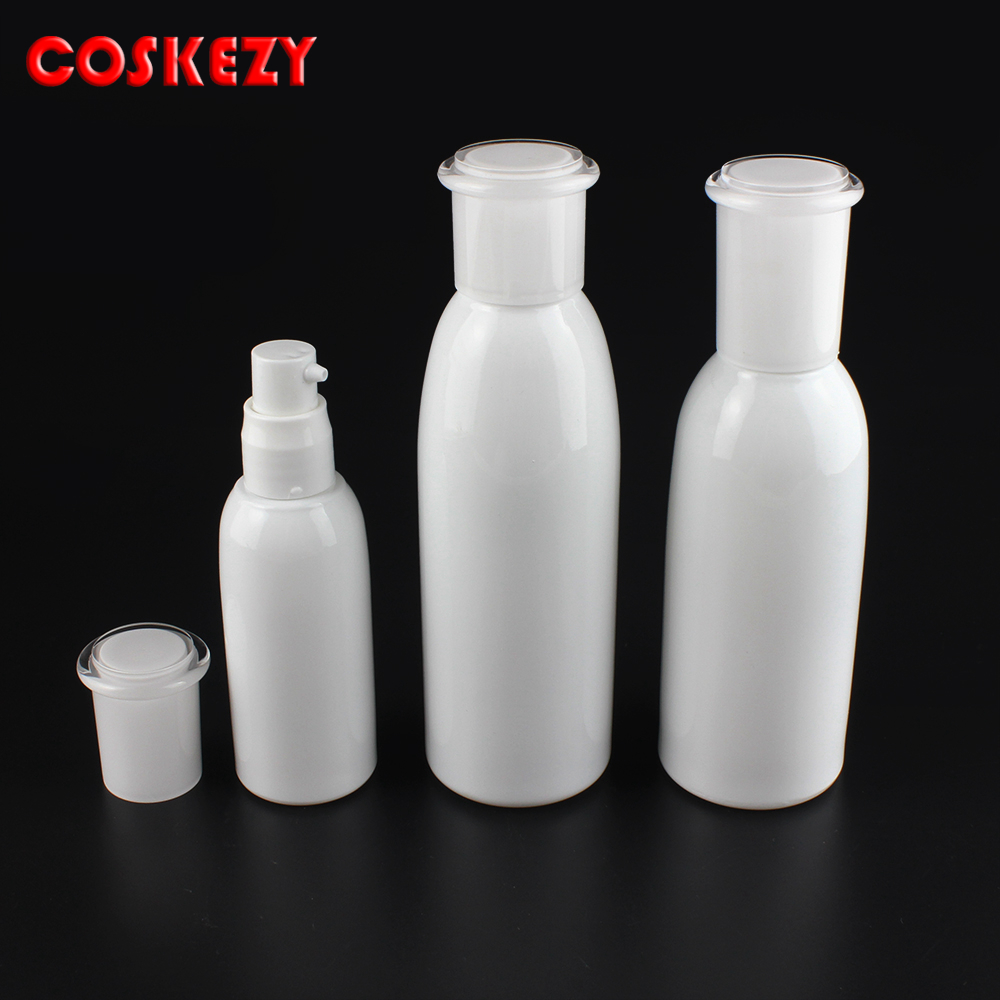 30g 50g Super White Glass Cosmetic Jar and 40ml 100ml 120ml Emulsion Pump Bottle