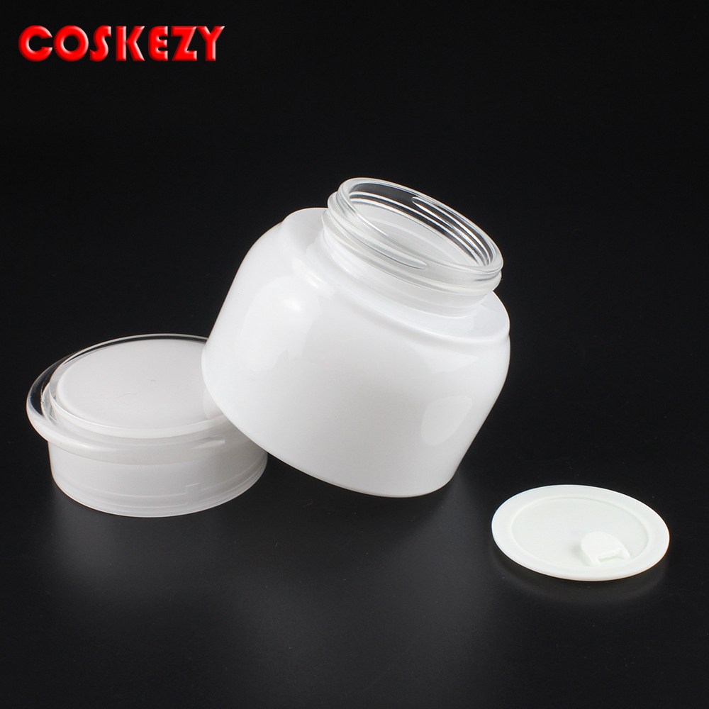 30g 50g Super White Glass Cosmetic Jar and 40ml 100ml 120ml Emulsion Pump Bottle