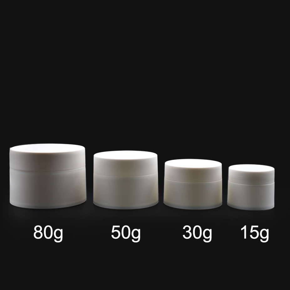 30g/50g White Plastic PP Cosmetic Jar Lotion Bottle Travel Empty Cream Sample Pot Lip Blam Makeup Containers