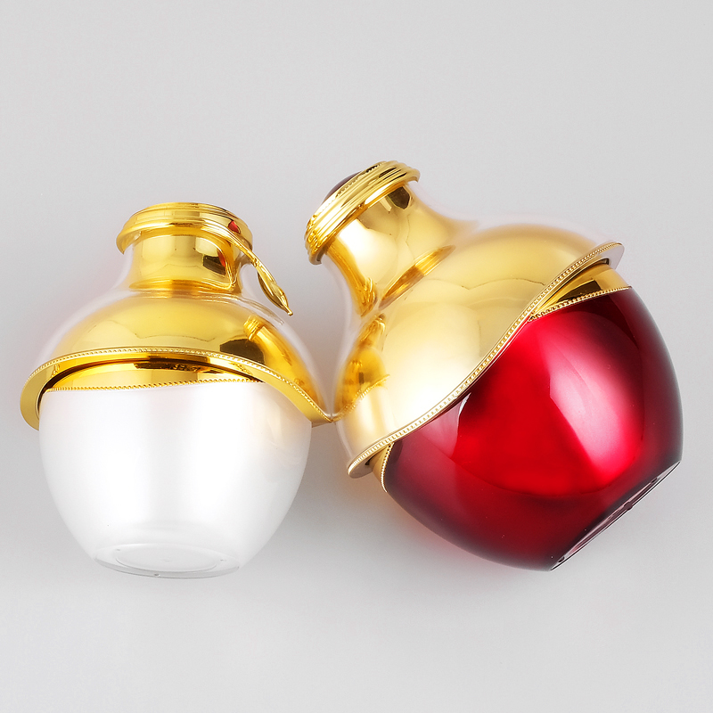 30g 50g Wholesale Hot Sale Empty Luxury Gold Red White cream acrylic skincare jar face cream packaging jar with Gem
